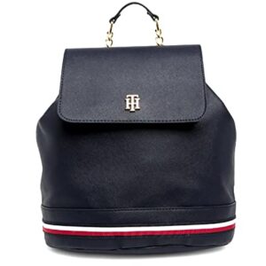 Tommy Hilfiger Joy II Flap Backpack Saffiano PVC Black One Size