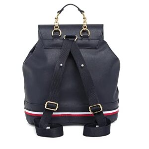 Tommy Hilfiger Joy II Flap Backpack Saffiano PVC Black One Size