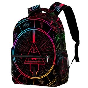 personalized bill cipher wheel zodiac school backpack book bag travel daypack for boys girls