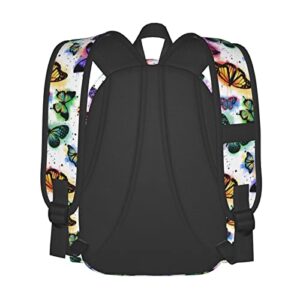 Biunnru Butterfly Travel Backpacks 15 In Cartoon Backpacks For Laptop Backpack