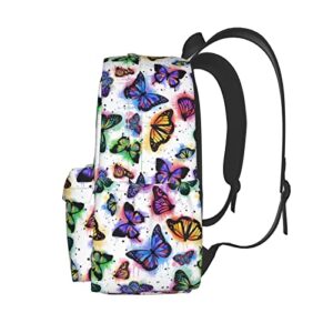 Biunnru Butterfly Travel Backpacks 15 In Cartoon Backpacks For Laptop Backpack