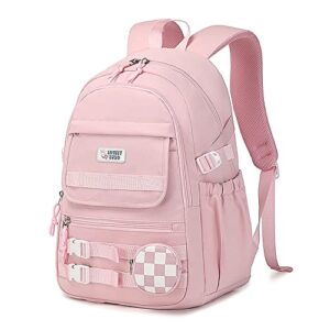 indusky kids backpack girls backpack, cute elementary school backpacks for teen girls, waterproof lightweight middle school bookbags school casual daypack for kids women students children