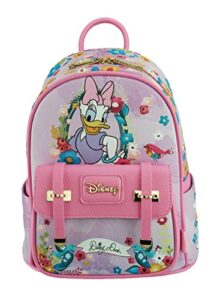 wondapop disney daisy duck 11" vegan leather fashion mini backpack