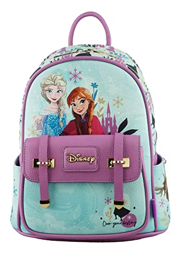 Wondapop Disney Frozen Elsa and Anna 11" Vegan Leather Fashion Mini Backpack