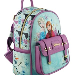 Wondapop Disney Frozen Elsa and Anna 11" Vegan Leather Fashion Mini Backpack