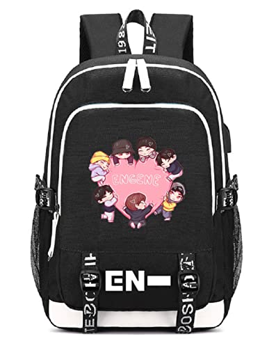 JUSTGOGO ENHYPEN Backpack Daypack Laptop Bag School Bag Mochila Bookbag Shoulder Bag Color2