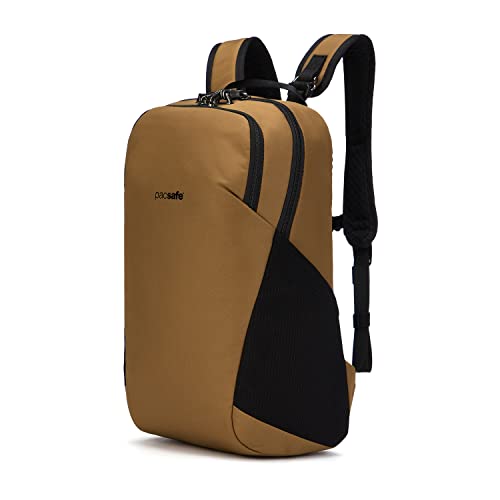 Pacsafe Vibe 20L Security & Anti-Theft Daypack - Slash Proof & Lockable, Tan