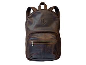 olpr. leather backpack (dark brown)