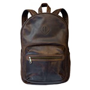 olpr. Leather Backpack (Dark Brown)