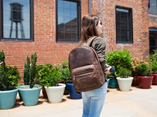 olpr. Leather Backpack (Dark Brown)