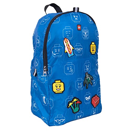 LEGO Minifigure Packable Backpack with 6 patches, Iconic