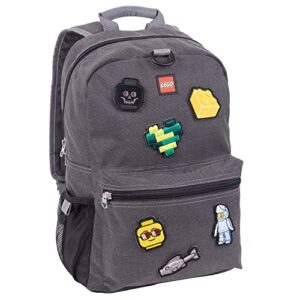 LEGO Mystery Patch Backpack & Pouch Series 3 With 6 Assorted Patches, Grey