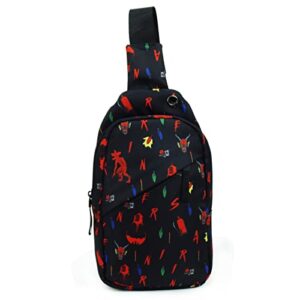 fonaxere crossbody sling backpack stranger school student things sling bag travel hiking chest bag daypack for women men