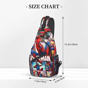 Ningguang Super Hero Sling Bag Cartoon Crossbody Backpack Comics Shoulder Bag Hero Theme Travel Hiking Chest Bag Daypack for Men