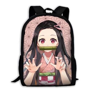 ixunfoc anime cute backpack 17 inch girls backpack elementary middle school laptop backpack bookbag for travel hiking (c)