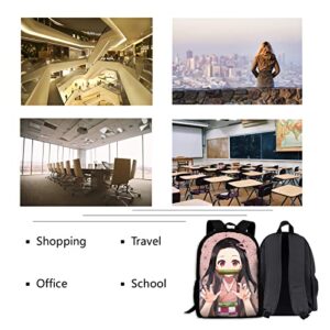 IXUNFOC Anime Cute Backpack 17 Inch Girls Backpack Elementary Middle School Laptop Backpack Bookbag for Travel Hiking (C)