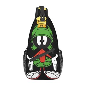 dhoutsl man chest bag marvin anime the martian crossbody bags women sling backpack adjustable shoulder bag for cycling camping hiking sports travel