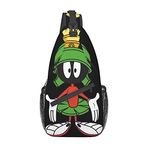 DHOUTSL Man Chest Bag Marvin Anime The Martian Crossbody Bags Women Sling Backpack Adjustable Shoulder Bag for Cycling Camping Hiking Sports Travel