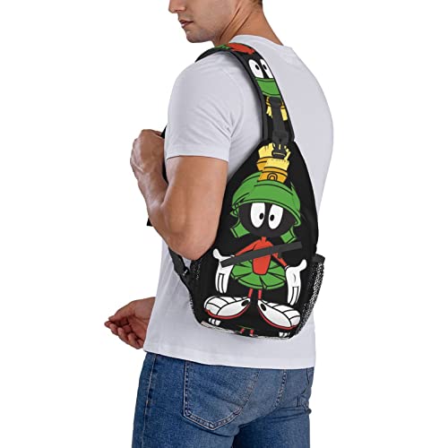 DHOUTSL Man Chest Bag Marvin Anime The Martian Crossbody Bags Women Sling Backpack Adjustable Shoulder Bag for Cycling Camping Hiking Sports Travel