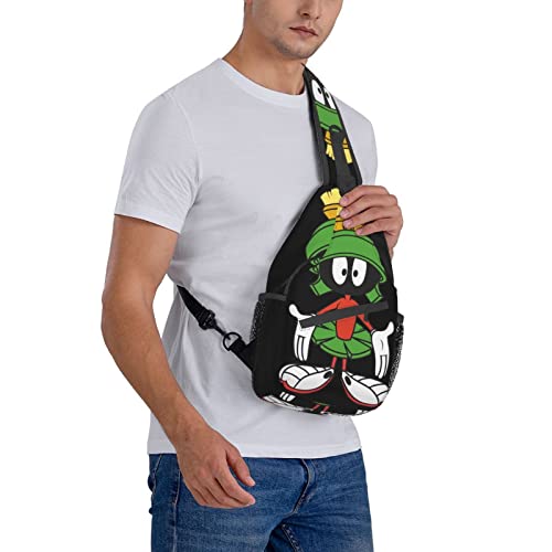 DHOUTSL Man Chest Bag Marvin Anime The Martian Crossbody Bags Women Sling Backpack Adjustable Shoulder Bag for Cycling Camping Hiking Sports Travel