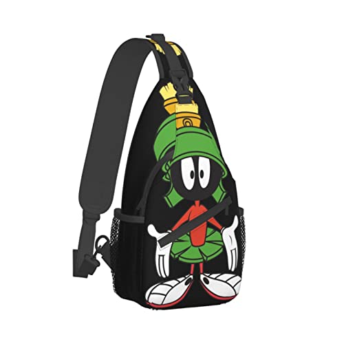 DHOUTSL Man Chest Bag Marvin Anime The Martian Crossbody Bags Women Sling Backpack Adjustable Shoulder Bag for Cycling Camping Hiking Sports Travel