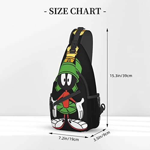 DHOUTSL Man Chest Bag Marvin Anime The Martian Crossbody Bags Women Sling Backpack Adjustable Shoulder Bag for Cycling Camping Hiking Sports Travel