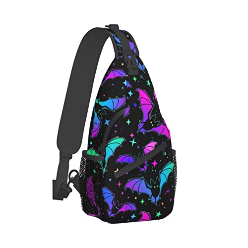 Fylybois Bat Sling Bag For Men Women Crossbody Chest Backpack Daypack Shoulder Bags