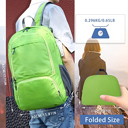 ZOORON Hiking Backpacks Foldable Lightweight Packable Backpack 30L Water Resistant Compact Folding Daypack for Travel