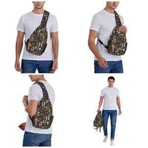 Yrebyou Mushroom Sling Bag Casual Crossbody Backpack Travel Hiking Daypack for Women Men Lightweight Chest Purse Fashion Shoulder Bags traveling Runner Climbing