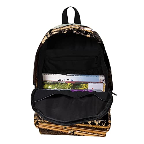 VBFOFBV Unisex Adult Backpack with for Travel Work, the Scenery Train