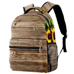 VBFOFBV Travel Backpack for Women, Hiking Backpack Outdoor Sports Rucksack Casual Daypack, Plank Sunflower