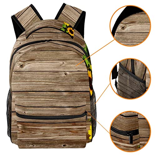 VBFOFBV Travel Backpack for Women, Hiking Backpack Outdoor Sports Rucksack Casual Daypack, Plank Sunflower