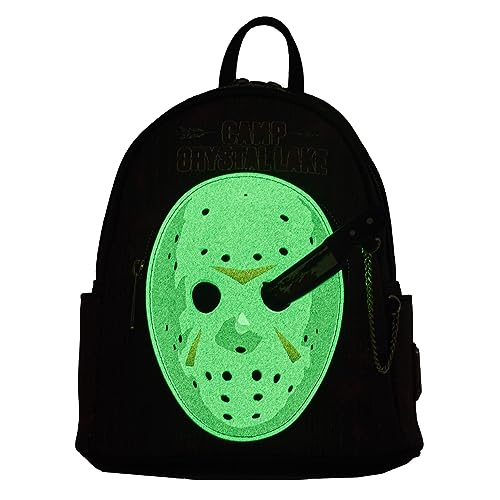 Loungefly Horror: Friday The 13th Jason Cosplay Glow in The Dark Mini-Backpack, Amazon Exclusive