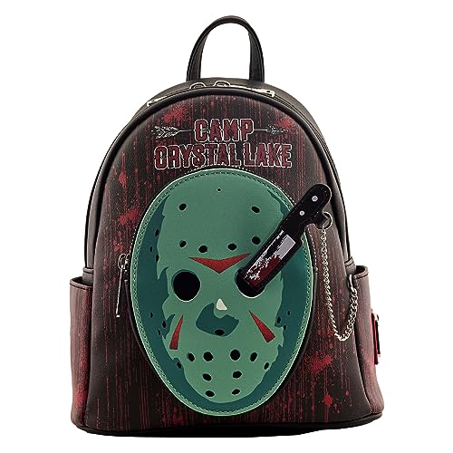 Loungefly Horror: Friday The 13th Jason Cosplay Glow in The Dark Mini-Backpack, Amazon Exclusive