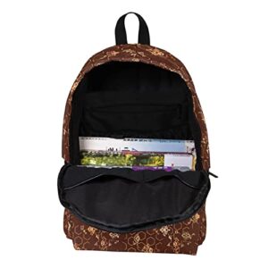 VBFOFBV Travel Backpack for Women, Hiking Backpack Outdoor Sports Rucksack Casual Daypack, Japanese Brown Vine Vintage