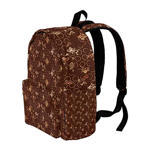 VBFOFBV Travel Backpack for Women, Hiking Backpack Outdoor Sports Rucksack Casual Daypack, Japanese Brown Vine Vintage