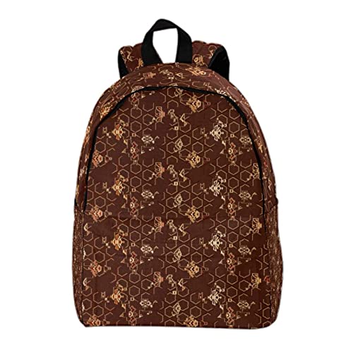 VBFOFBV Travel Backpack for Women, Hiking Backpack Outdoor Sports Rucksack Casual Daypack, Japanese Brown Vine Vintage