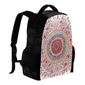 VBFOFBV Travel Backpack, Laptop Backpack for Women Men, Fashion Backpack, Ethnic Mandala Flower Art