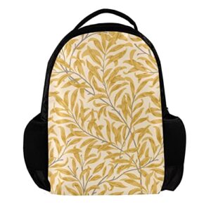 VBFOFBV Travel Backpack, Laptop Backpack for Women Men, Fashion Backpack, Vintage Yellow Golden Leaves Autumn