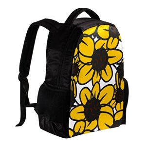 vbfofbv lightweight casual laptop backpack for men and women, yellow flower floral
