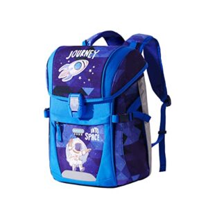 sunveno toddler backpack lightweight reduction spine protection backpack schoolbag for primary school kids (space blue)