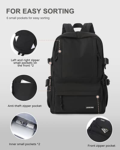 school backpack for girls black everyday backpack for women college small travel backpack for men teens minilaptop backpack book bag with laptop compartment boy High school Casual Daypack lightweight