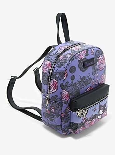 Hot Topic Kuromi Roses Lace Mini Backpack