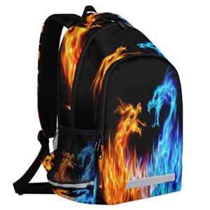 Flame Dragon School Backpack for Boys Girls Teens College Students Backpack Laptop Backpack Travel Backpacks Bookbag Daypack