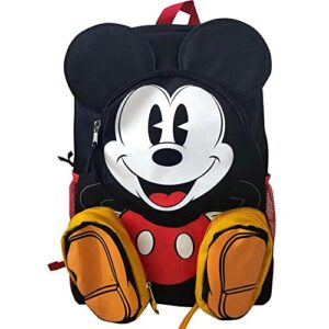 disney mickey mouse backpack front body 16" with 3-zipper pockets