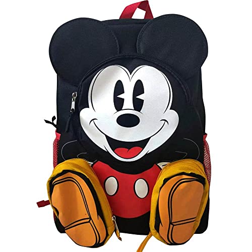 Disney Mickey Mouse Backpack Front Body 16" with 3-Zipper Pockets