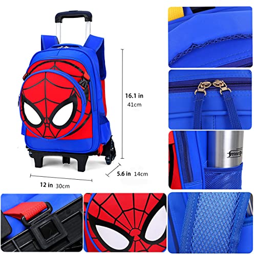 Six Wheels Trolley Suitcase School Bags For Boys Girls Oxford Vacation Rolling Backpack Kids Traveling Luggage