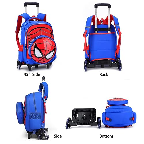 Six Wheels Trolley Suitcase School Bags For Boys Girls Oxford Vacation Rolling Backpack Kids Traveling Luggage