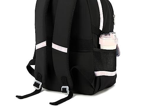 Allviper Cute Girls Backpack Bookbag for Teen Students Knapsack Women Casual Daypack Black