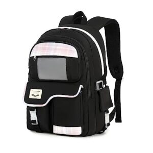 Allviper Cute Girls Backpack Bookbag for Teen Students Knapsack Women Casual Daypack Black